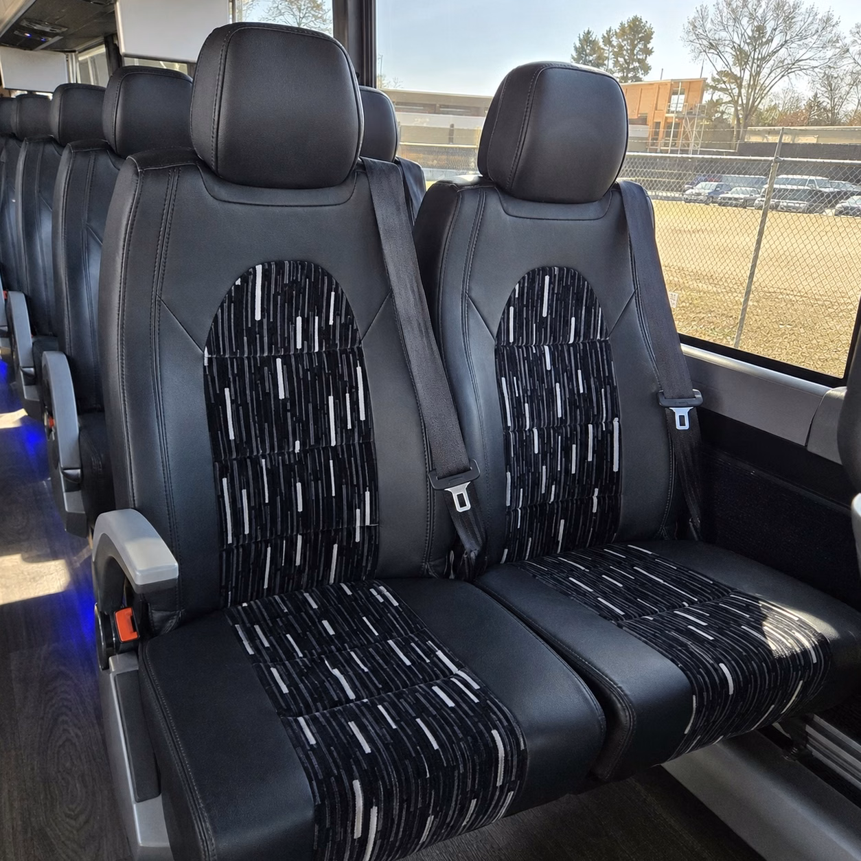 56 passenger charter bus inside
