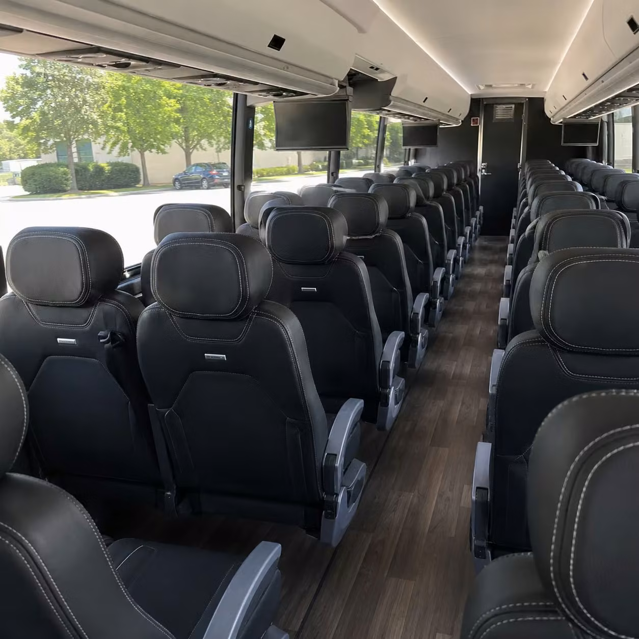 56 passenger charter bus interior