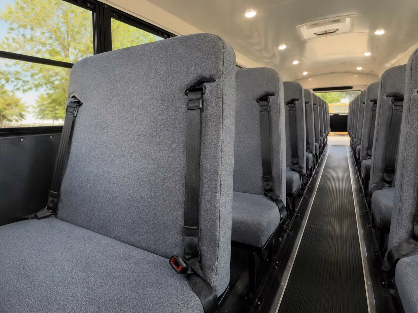 school bus inside